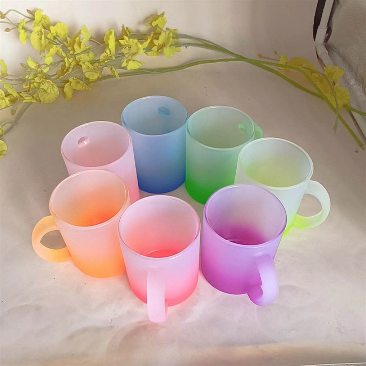 11oz Frosted Glass Mug With Sublimation Coating