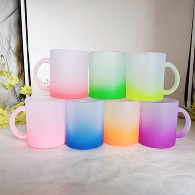 11oz Frosted Glass Mug With Sublimation Coating 3 11oz Frosted Glass Mug With Sublimation Coating 3